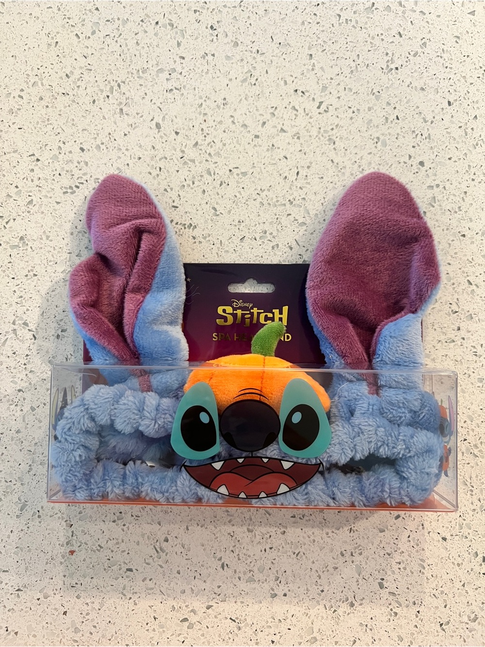Disney Halloween Stitch Spa Headband with pumpkin